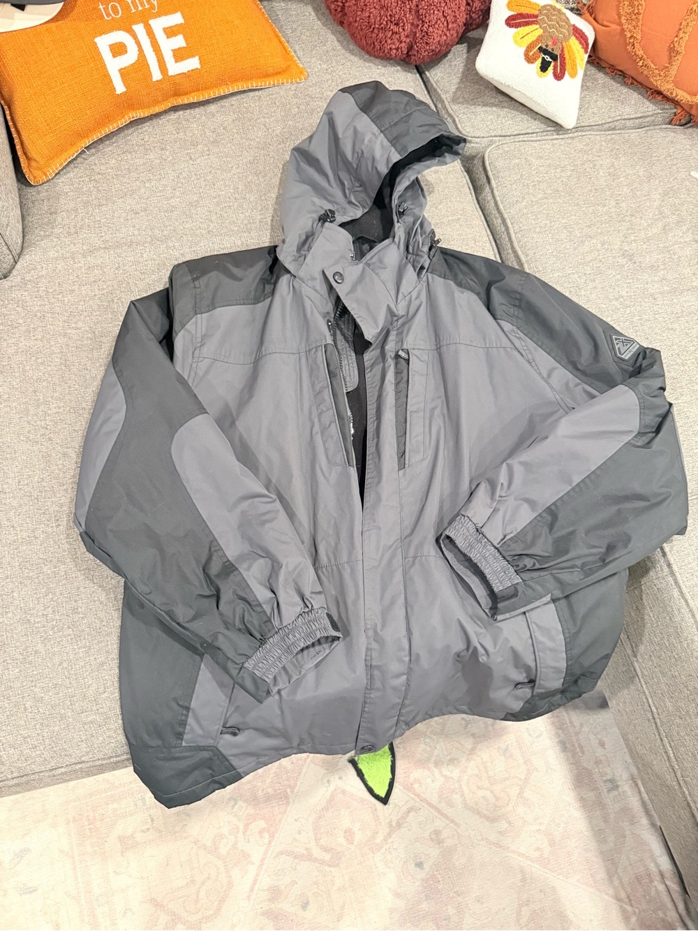 Ski Jacket Black and Grey